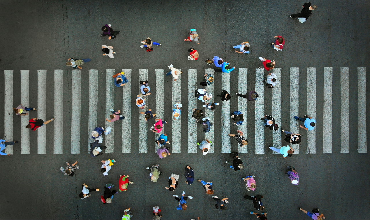 People on a cross-road